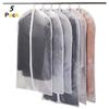 5 Stück/Set Transparente Kleiderhüllen Kleidersack Anzug Kleid Jacke Kleidung Mantel Staubdichte Schutzhülle Reisetasche Staubschutzhülle