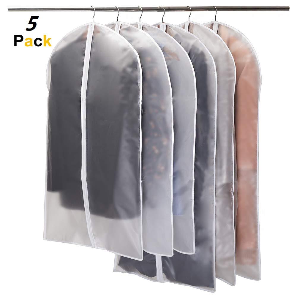 5 Stück/Set Transparente Kleiderhüllen Kleidersack Anzug Kleid Jacke Kleidung Mantel Staubdichte Schutzhülle Reisetasche Staubschutzhülle