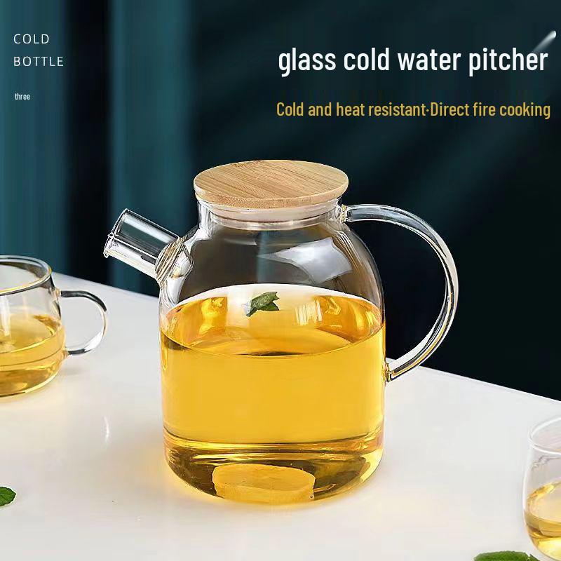 Thickened Floral Teapot: Large Capacity High Borosilicate Glass Kettle, Electric & Ceramic Stove Compatible, Multifunctional.