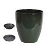 Deep Flower Pot Imitation Ceramic Plant Pot with Drainage Hole Resin Monstera Planter with Saucer for Indoor Outdoor Plants Home Garden Office Decor
