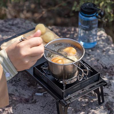S369 Outdoor-Edelstahl-Sierra-Schüssel, 600 ml, großes Fassungsvermögen, Picknick-Geschirr, tragbarer Grill