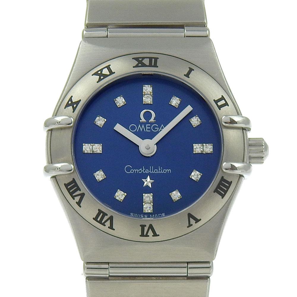 

OMEGA Constellation Mini Watches 1563.86 cindy crawford Limited to 1999 pieces BlueDial Stainless Steel/diamond Quartz Analog display Women Used