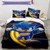 Sonic Adventure Design Bed Bedding Set 1 Duvet Cover + 2 Pillowcases Soft Breathable Household Bed Linens