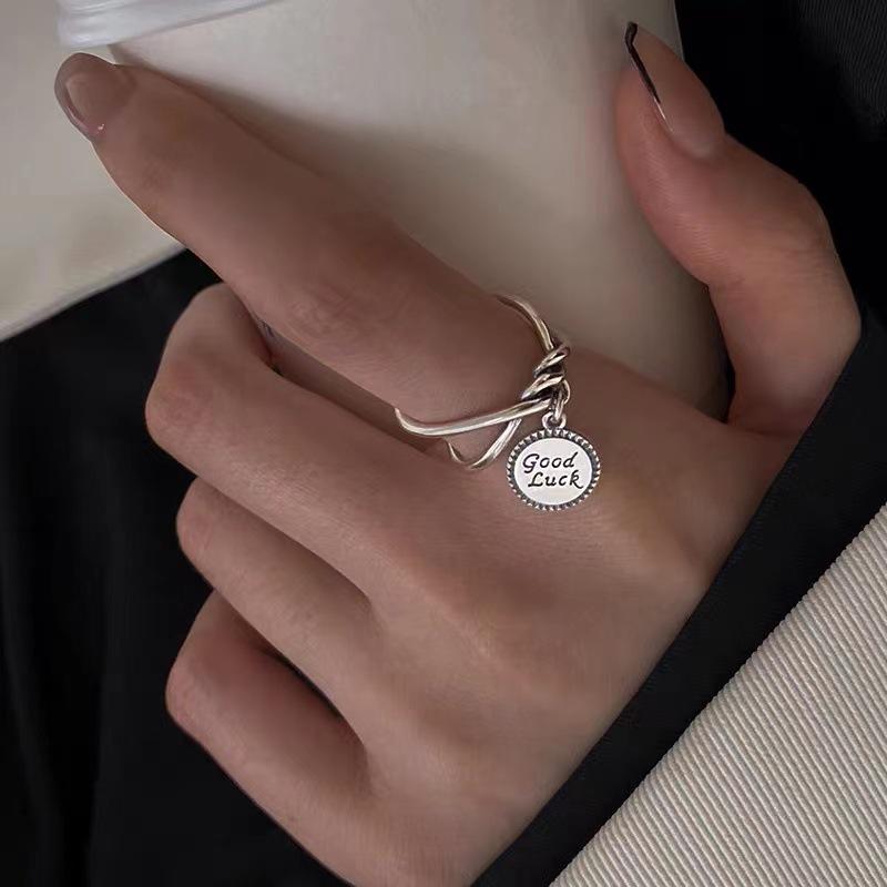 

Trendy Women s 925 Sterling Silver Retro Ring - Simple, Cool Design for Index Finger