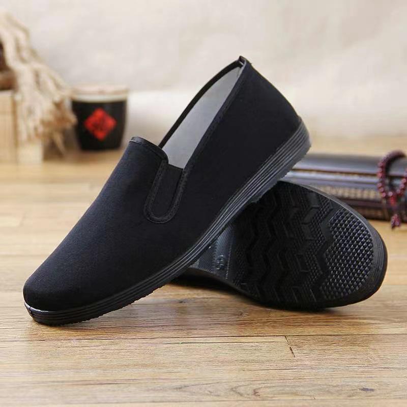 Old Beijing Canvas Men's Shoes with Cow Tendon Sole – Casual and Work Style