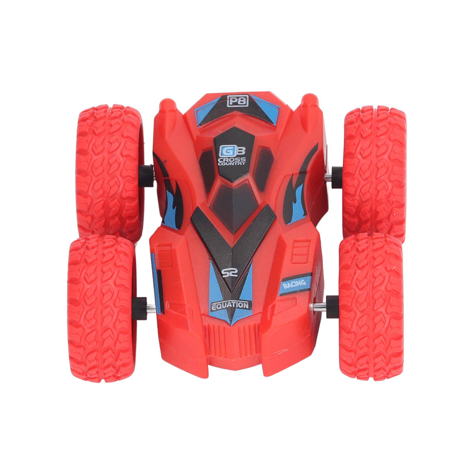 Double Sided Pull Back Car Friction Powered 4 NaBig Tires 360 Degree Rotating Inertia Stunt Car