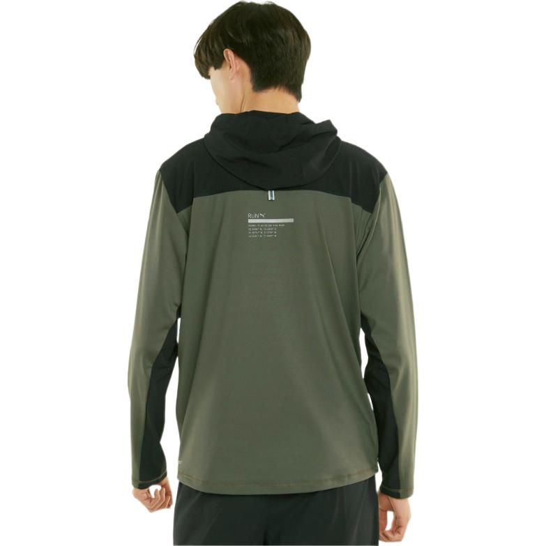 PUMA Reflective Hooded Zip-Up Jacket Men Outerwear Grape-Leaf-Green 520848-44