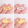 Teamer Cute Helicopter Charm Stainless Steel Airplane Motorbike Vehicle Pendant for Jewelry Making Creative DIY Wholesale
