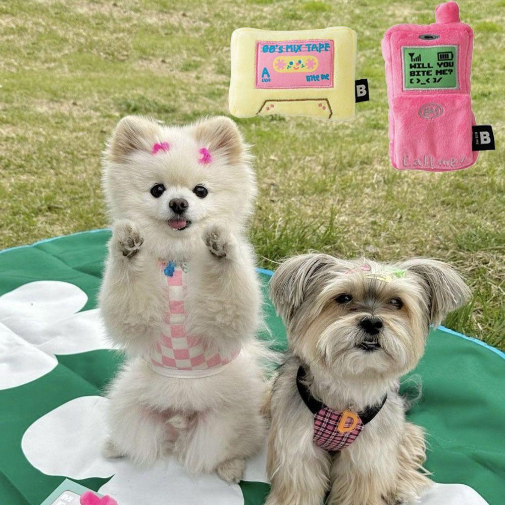 Устойчивая к укусам игрушка в виде щенка, звуковая игрушка в форме сотового телефона, плюшевая кукла для домашних животных, жевательная игрушка, фотоукрашение