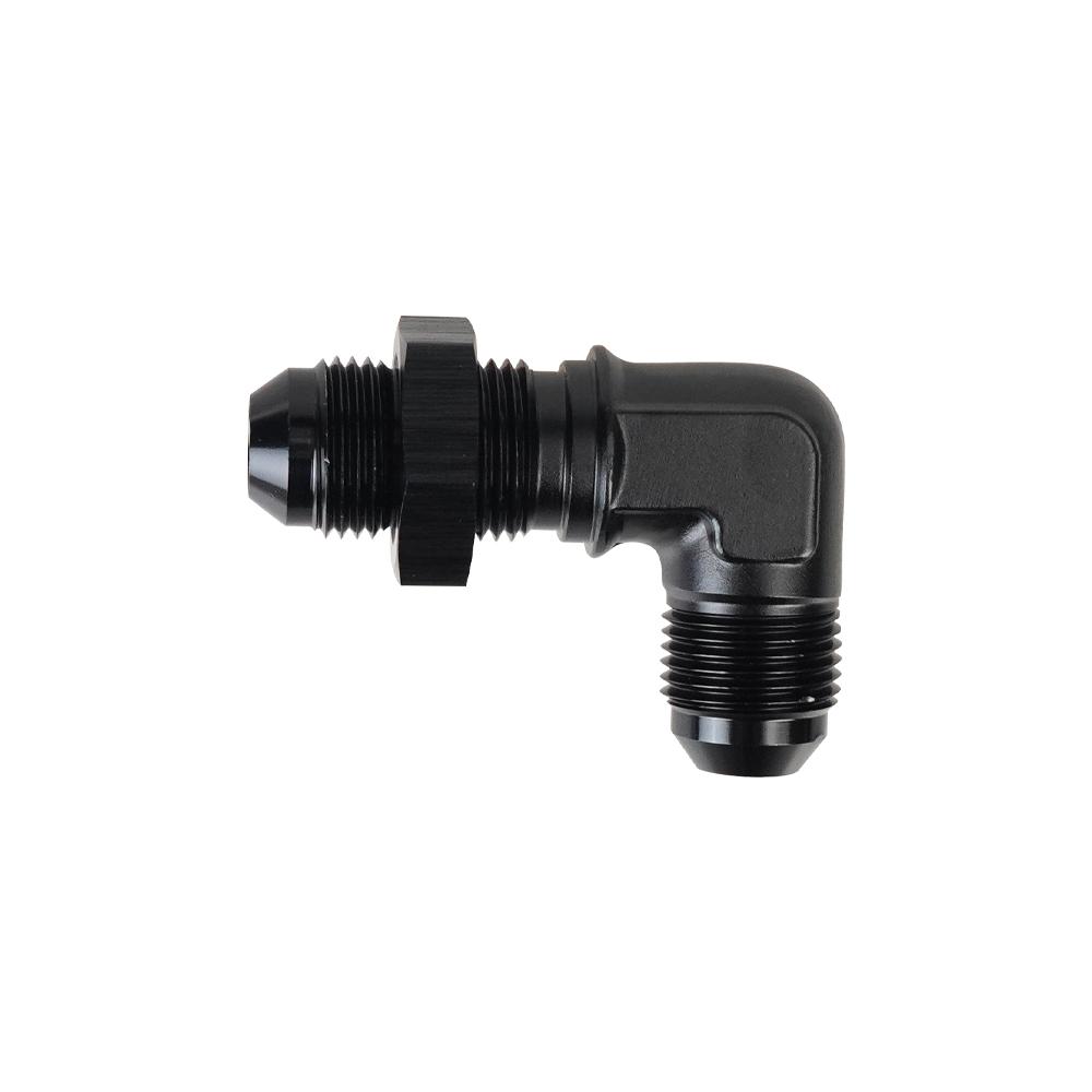 AN10 AN8 AN6 Male To Male 90 Degree Flare Bulkhead Adapter Fitting with Nut For Tab or Wirewall