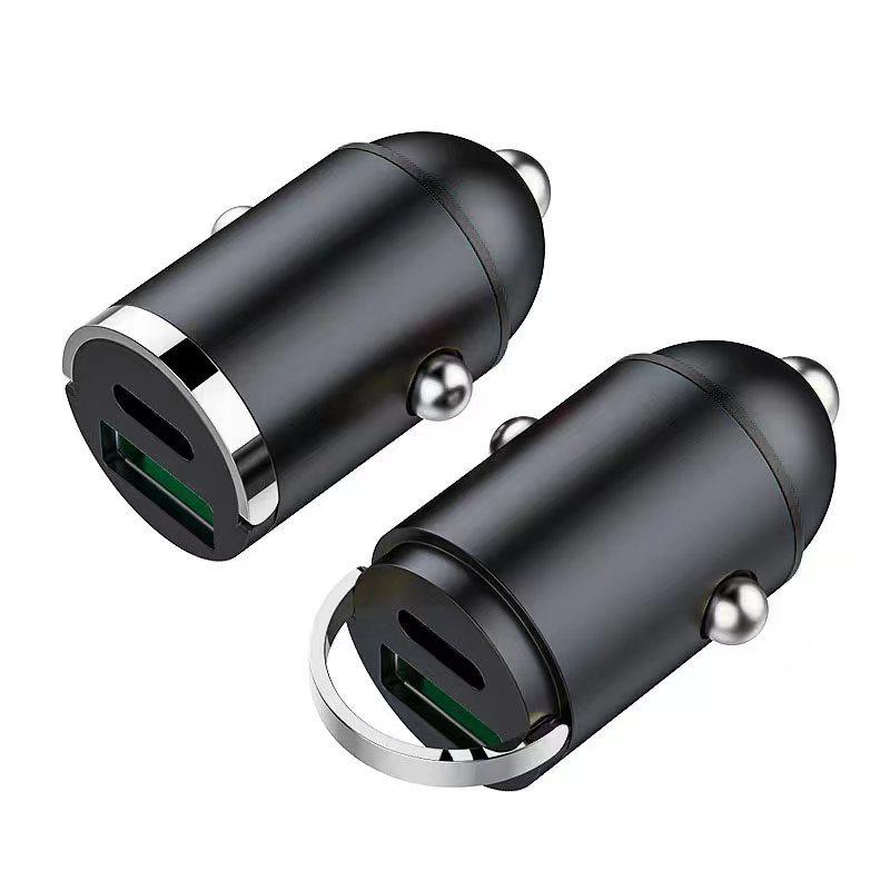 100W Metal Car Charger with PD30W and Dual USB, Ultra Fast Charging, Invisible Design