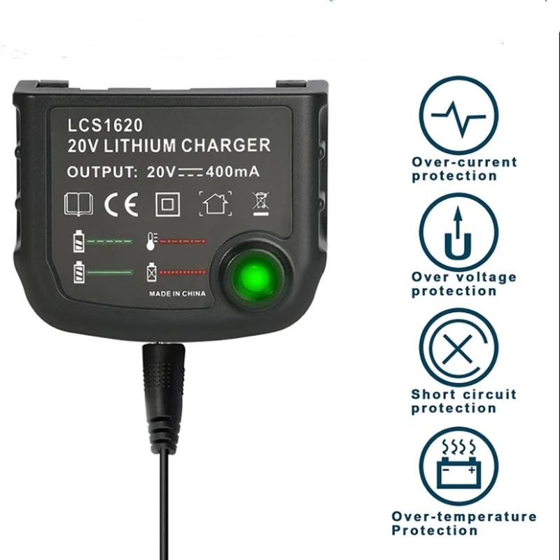 Lithium Battery Charger For Black&Decker 10.8V 14.4V 18V 20V Serise LBXR20 Electric Drill Screwdriver Battery Charging Tool