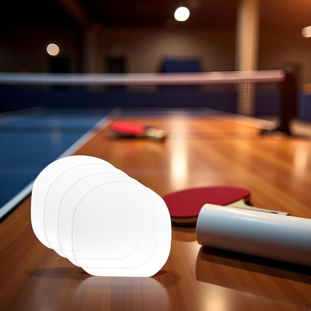 Transparent Table Tennis Racket Adhesive Protective Table Tennis Rubber Table Tennis Racket Maintenance Table Tennis 4 Pieces Film, Protector, Cover,