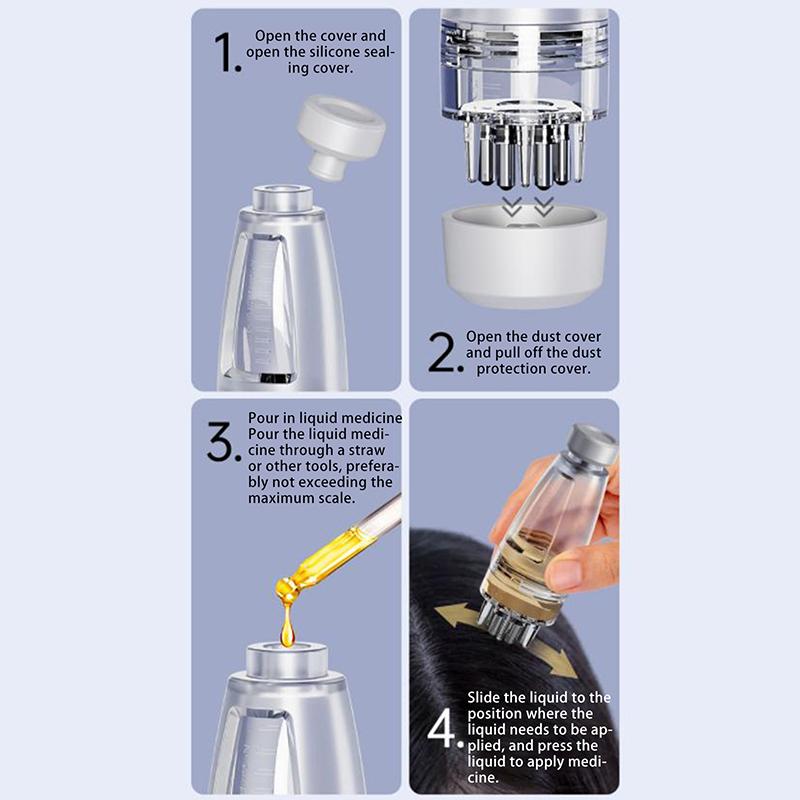 Scalp Applicator Liquid Comb Portable Mini Massage Comb Essential Oil Liquid Guiding Massager Anti Hair Loss Scalp Care Tools