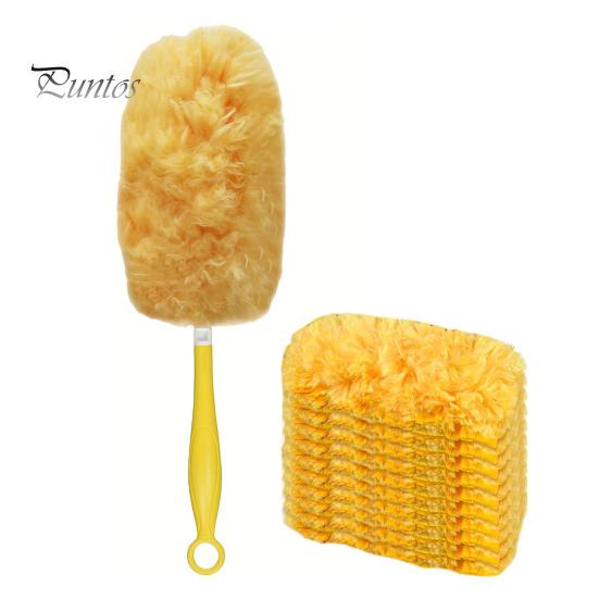 

10 шт. электростатический пылеуловитель универсальный совместимый инструмент для притяжения пыли прочный 360-градусный пылеуловитель жёлтый