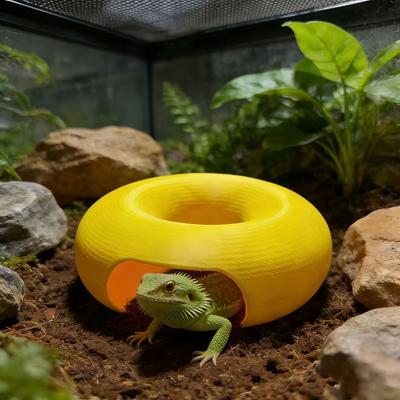Unique Reptile Shelter Landscaping Creative 3D Printed Cave Multi-functional Plastic Reptile Caves Aquarium Decoration