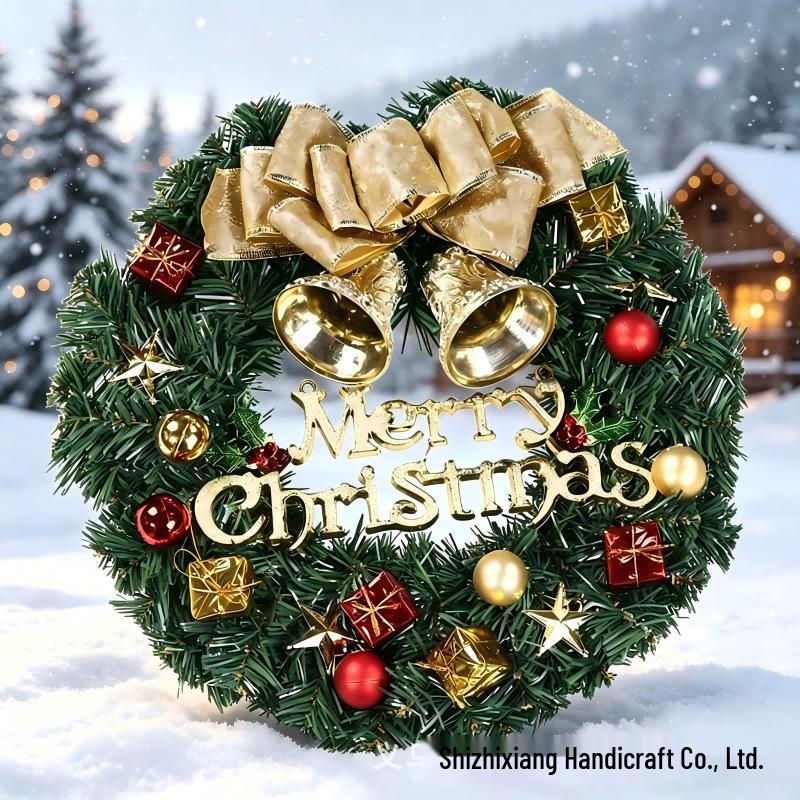 Artificial Christmas Wreath Decorations for Door, Window, Scene Props, and Tree Accessories