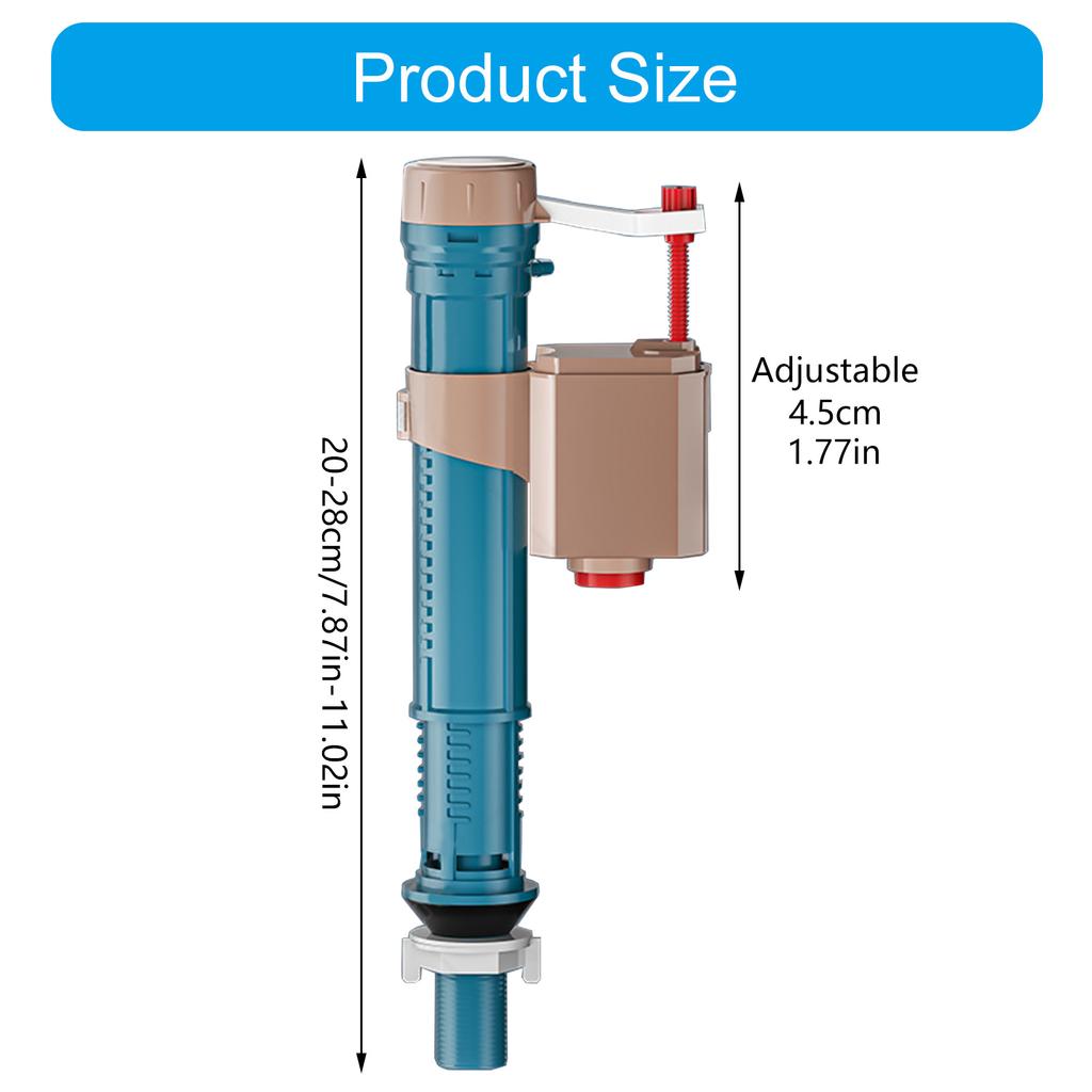 Universal Toilet Flush System Replacement Adjustable Fill Valve Bathroom Toilet Fill Valve Upgrades for Various Tanks