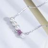 [MiNG HUANG] Freshwater Pearl Necklace SV925 4-5mm Meihuang Jewelware Women's Genuine Pearl Wedding Party Silver Heart