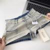 Hottie Low Rise Denim Shorts im koreanischen Stil für den Sommer, für Damen, Club-Style, alte Tasche, Baumwolle, Frühling, gerade, runde Hüft-Jeansshorts
