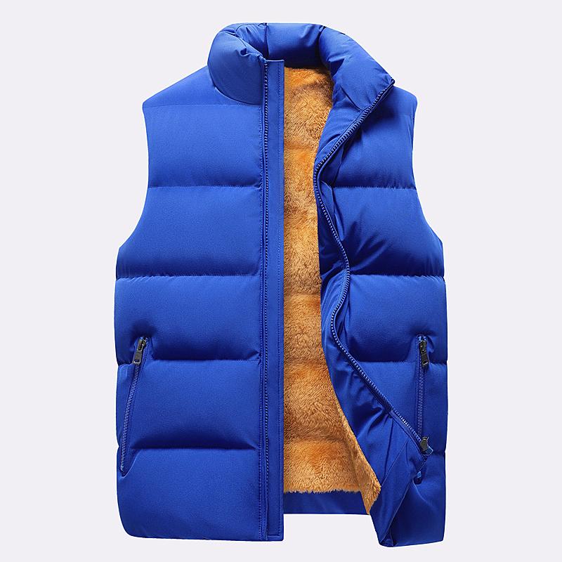 Fleece Warm Vest Coats Men Thick Cotton Vest Male Autumn Winter Vests Men's Lamb Woolen Cotton Vest Mens Vest