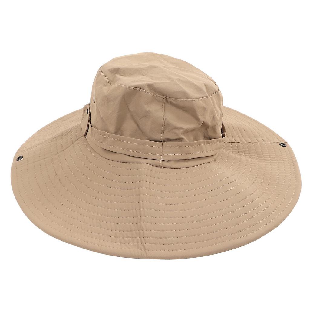 Fishing Hat Over UPF 50 UV Protection Adjustable Waterproof Versatile Travel Bucket Hat for Outdoor Fishing Khaki