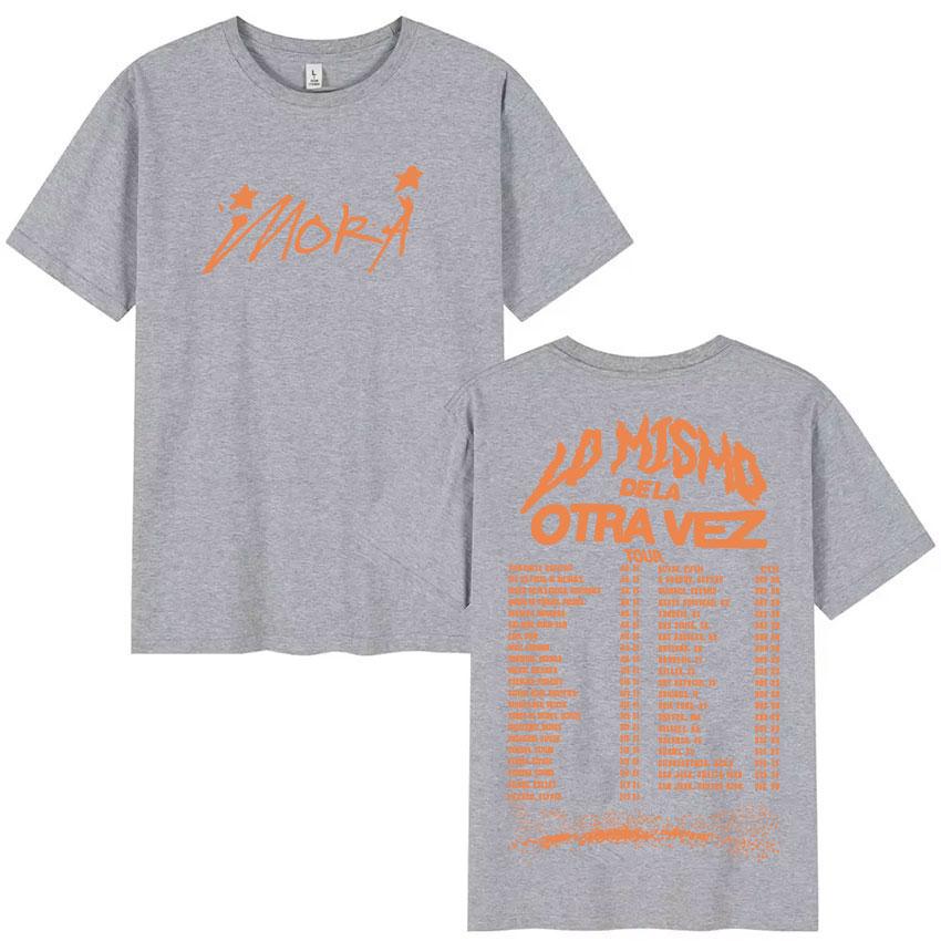 Singer Mora Lo Mismo De La Otra Vez Tour 2025 New Album T Shirts Men Women Summer ONeck High Quality Cotton TShirts Streetwear