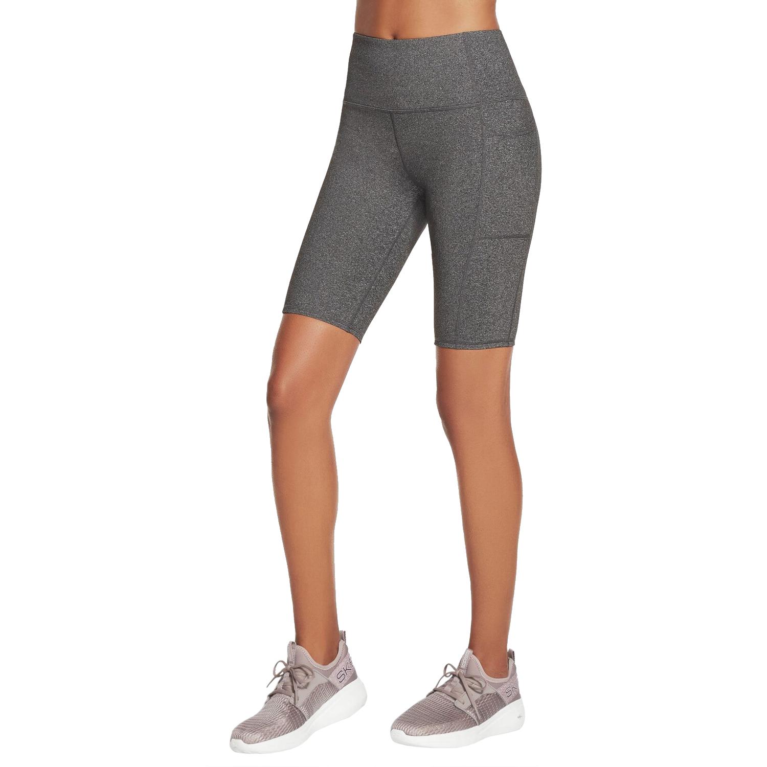 Skechers Go Walk Shorts de Ciclismo Cintura Alta, Shorts Cinza Feminino S cinzento