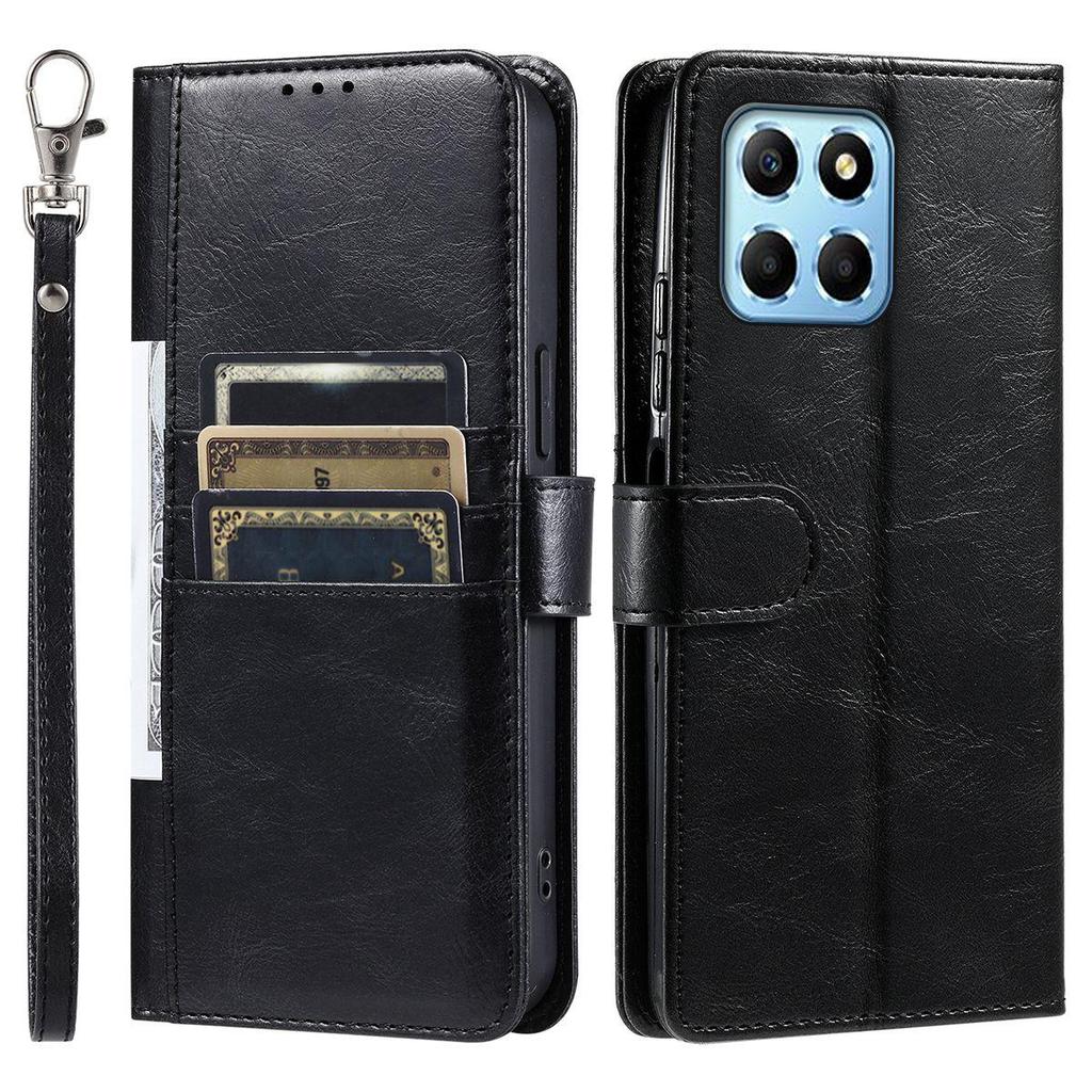 Cover for HONOR X8c,X8b Retro PU Leather Flip Wallet Phone Case Multi Card Slots