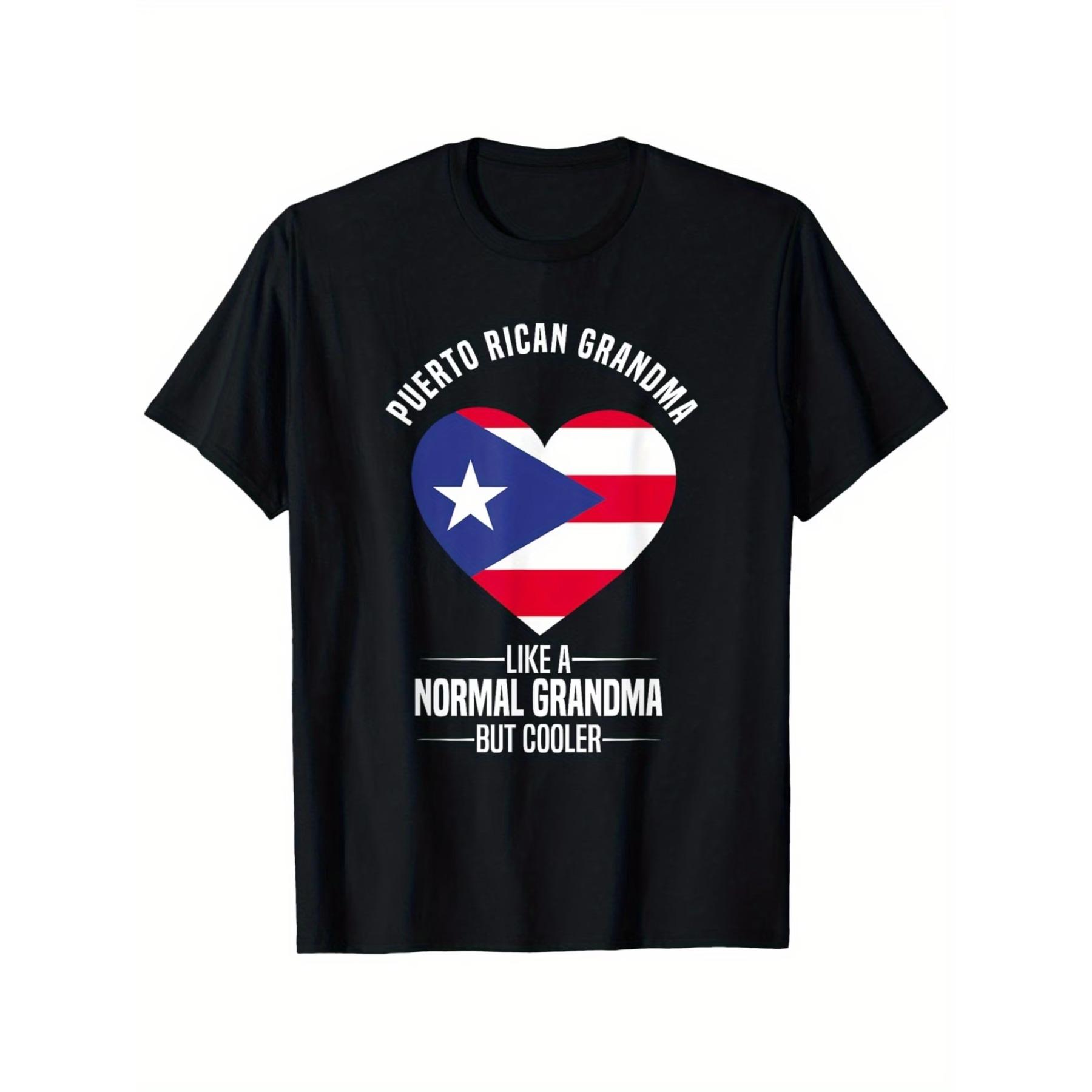 

Puerto Rican Grandma - Grandmother Abuela Puerto Rico T-Shirt, Unisex Cotton Casual Round Neck Outdoor Short Sleeve T-Shirt XXL чорний