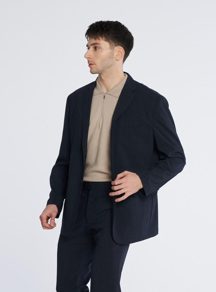 Comspace1980 [M~5Xl] Loose Fit Setup Blazer [Navy]