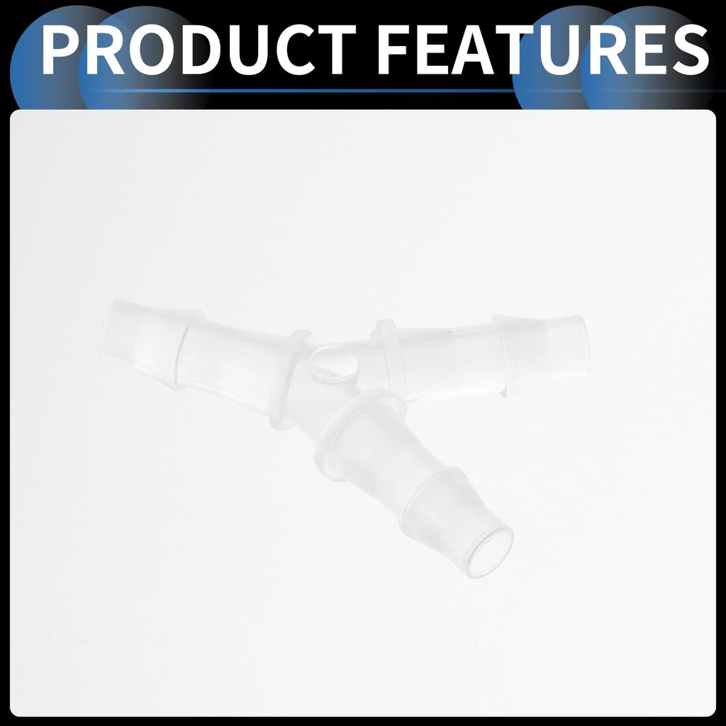 INFINAUTO Car Vacuum Tube Connector 1/4" Car Y Shape 3-Way Vacuum Line Fitting Plastic Transparent 5pcs
