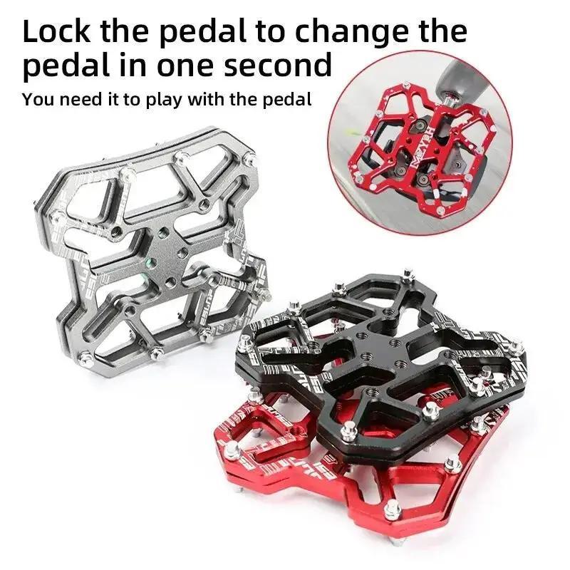 Pedal sin Clip Duradero Ultraligero Antideslizante Clásico Delicado Adaptadores de Plataforma para Pedales sin Clip de Aluminio Accesorios para Bicicleta