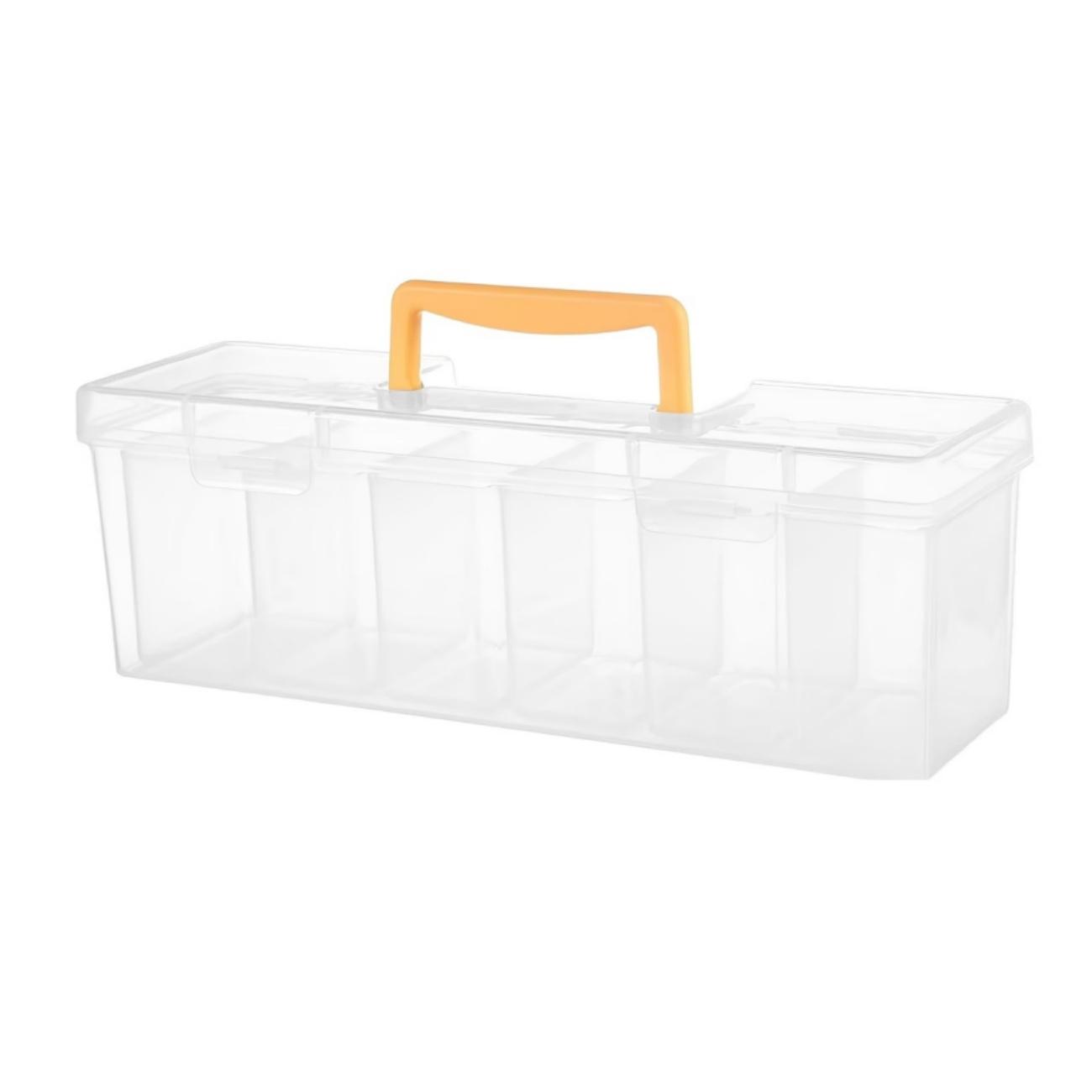 

7pcs Tool Parts Storage Box Multi-Grid Screws Wrenches Hardware Organizer Multifunctional Transparent Case for Sundries Storage