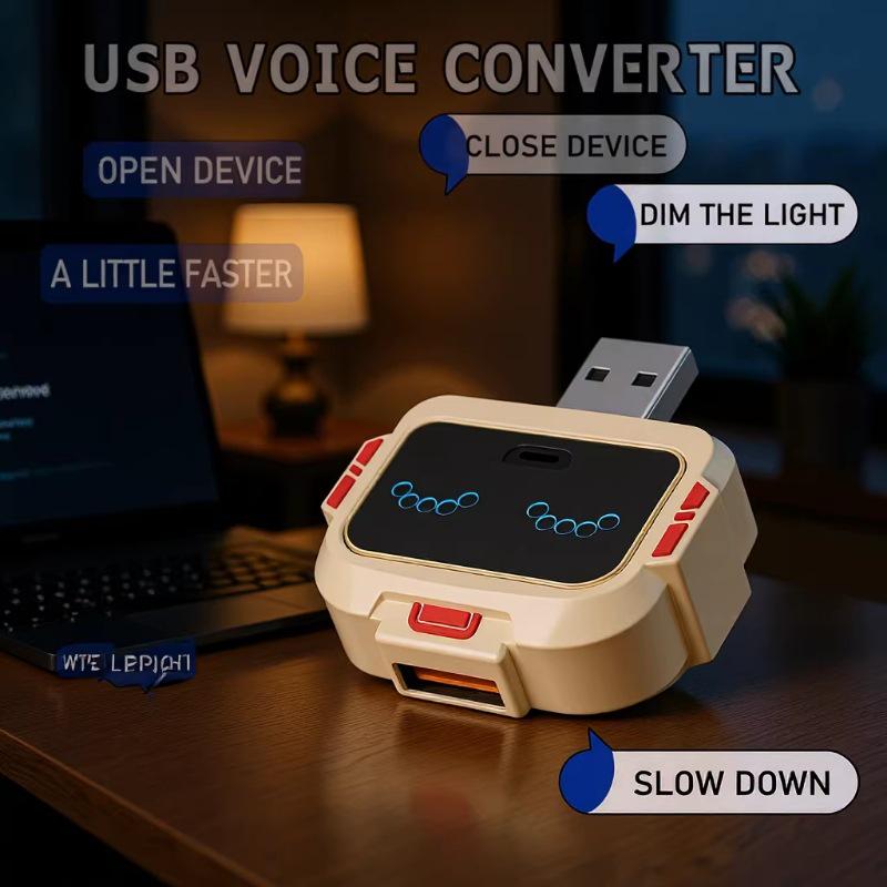 Smart USB Voice-Controlled Hub: Plug & Play, App & Network-Free Voice Control Robot
