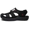 Men's Outdoor Top Layer Leather Large Size Toe Sandals Summer Casual Men's Fashion Outdoor Non-Slip Beach Sandals