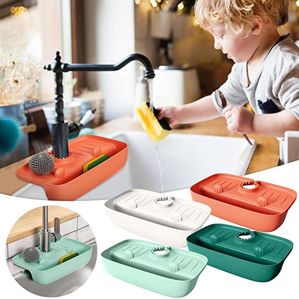 Sink - Pad Faucet -proof - Rack Kitchen Bathroom Wash Basin Household Countertop Pad Soap Pad
