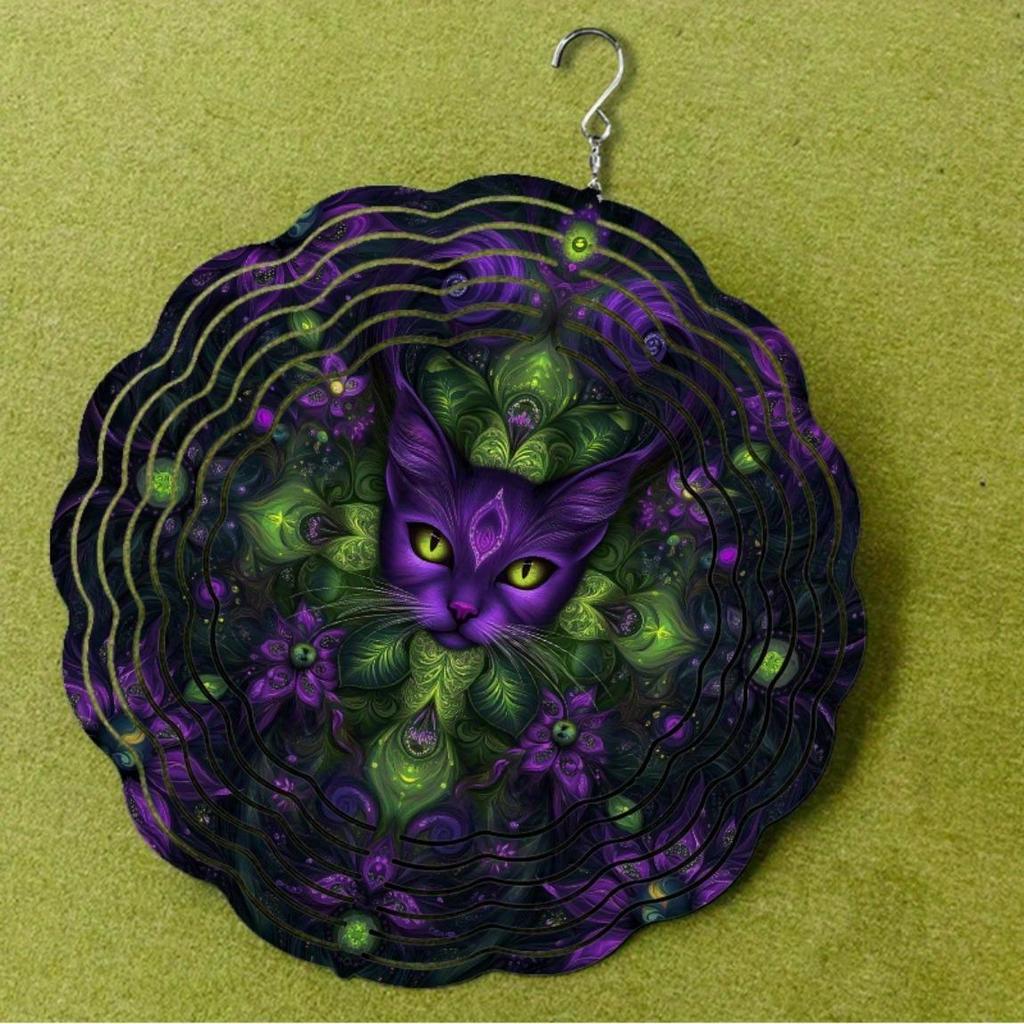 10 Zoll Hängendes Windspiel Rotierendes Kunstdesign mit 360°-Haken für Terrasse Rasen Garten Außendekor Frühling Sommer Frische Natürliche Schönheit