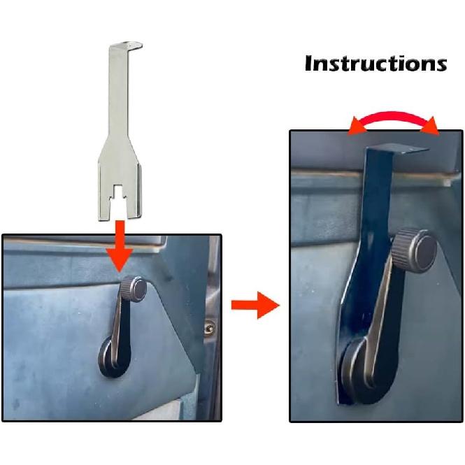 PIT66 Window Crank Remover Compatible with Chevy GM Buick, Polished Inside Door Handle Window Vent Crank Retaining Retainer Clip Removal Tool