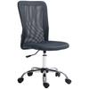 Ergonomic Office Chair Adjustable Height Chrome Base 360 Degrees Swivel Mesh Upholstery Dark Grey