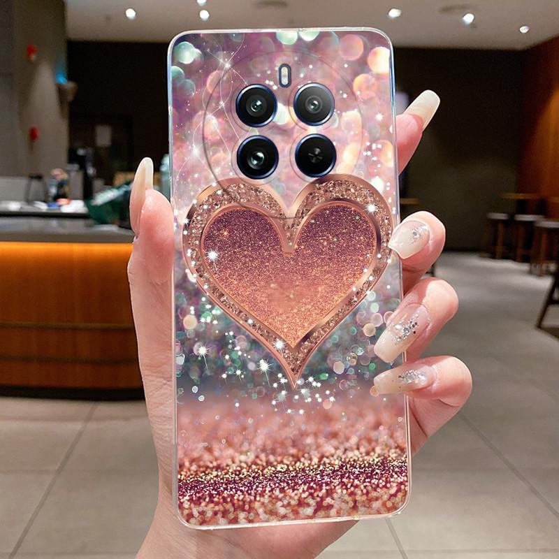 Case For Realme 12 Pro Plus 5G Pretty Flowers Butterfly Clear Soft Silicone TPU Cover For Realme12ProPlus 12 Pro Plus 5G Fundas