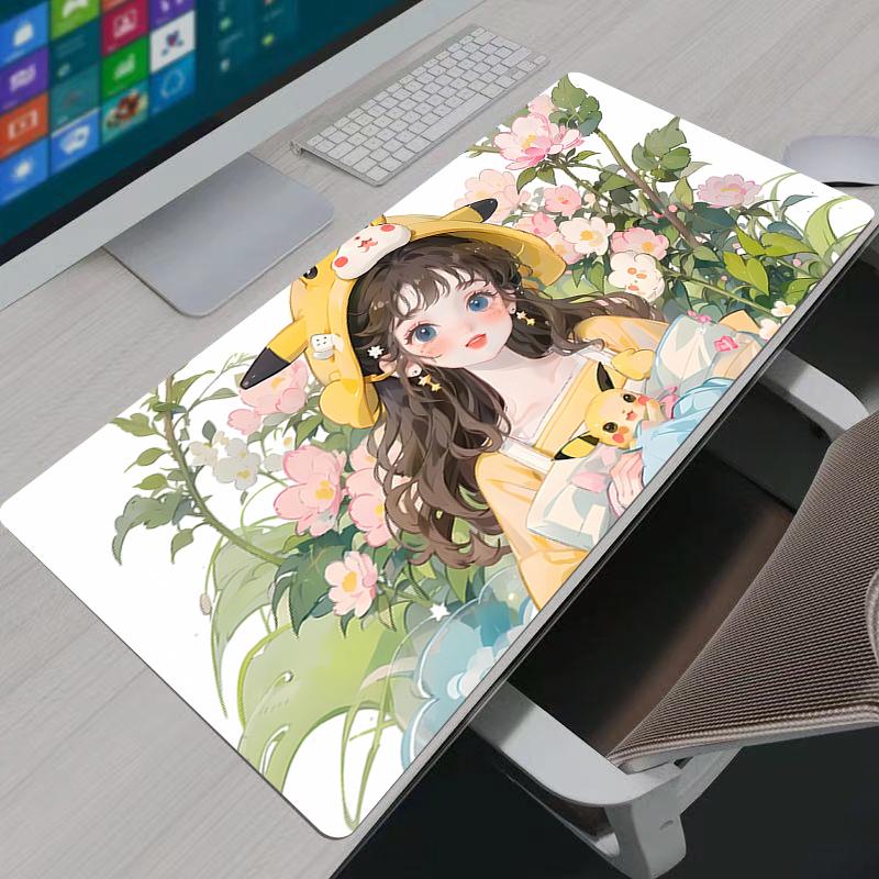 Mouse Pad Large Gamer XXL Pokemon Pikachu Keyboard Desk Mouse Mat Carpet Rubber Tapis Souris Gaming Notbook Mousepad