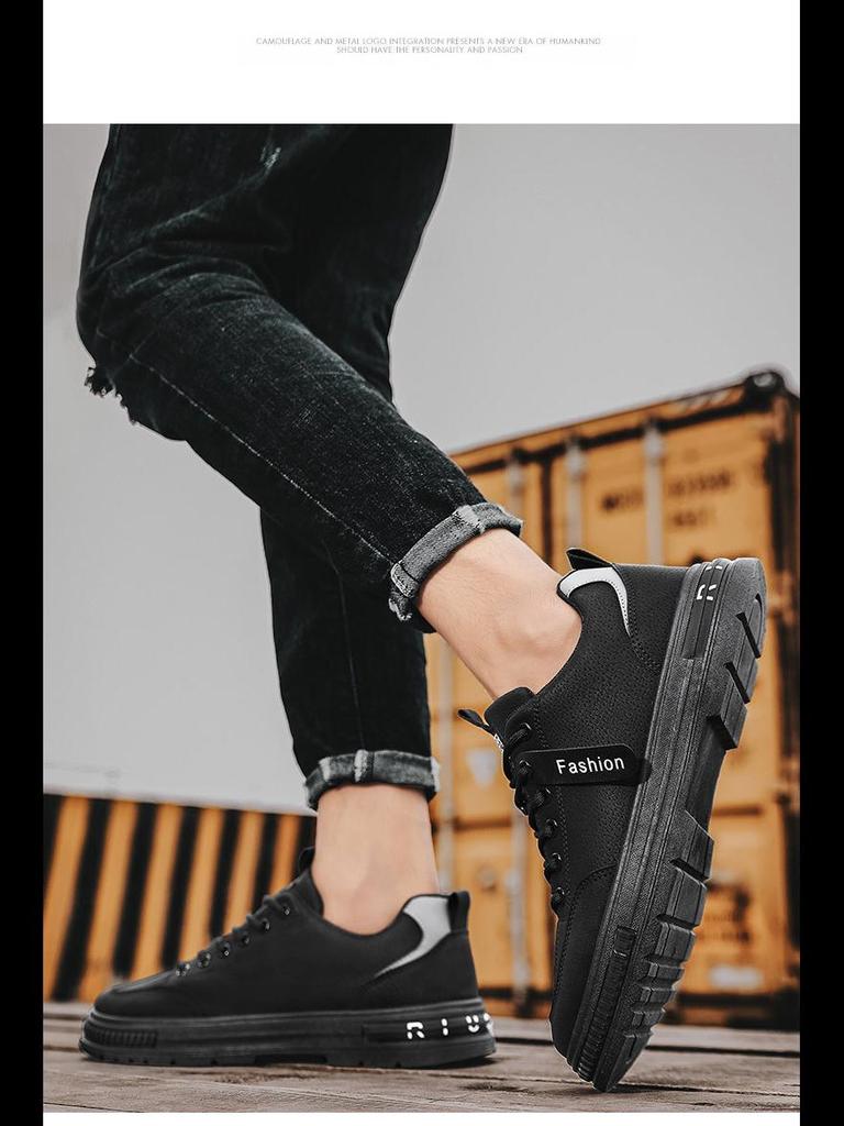 2024 New Summer Men's Breathable Casual Shoes: Versatile, Trendy, Light Sports Shoes with Labor Protection