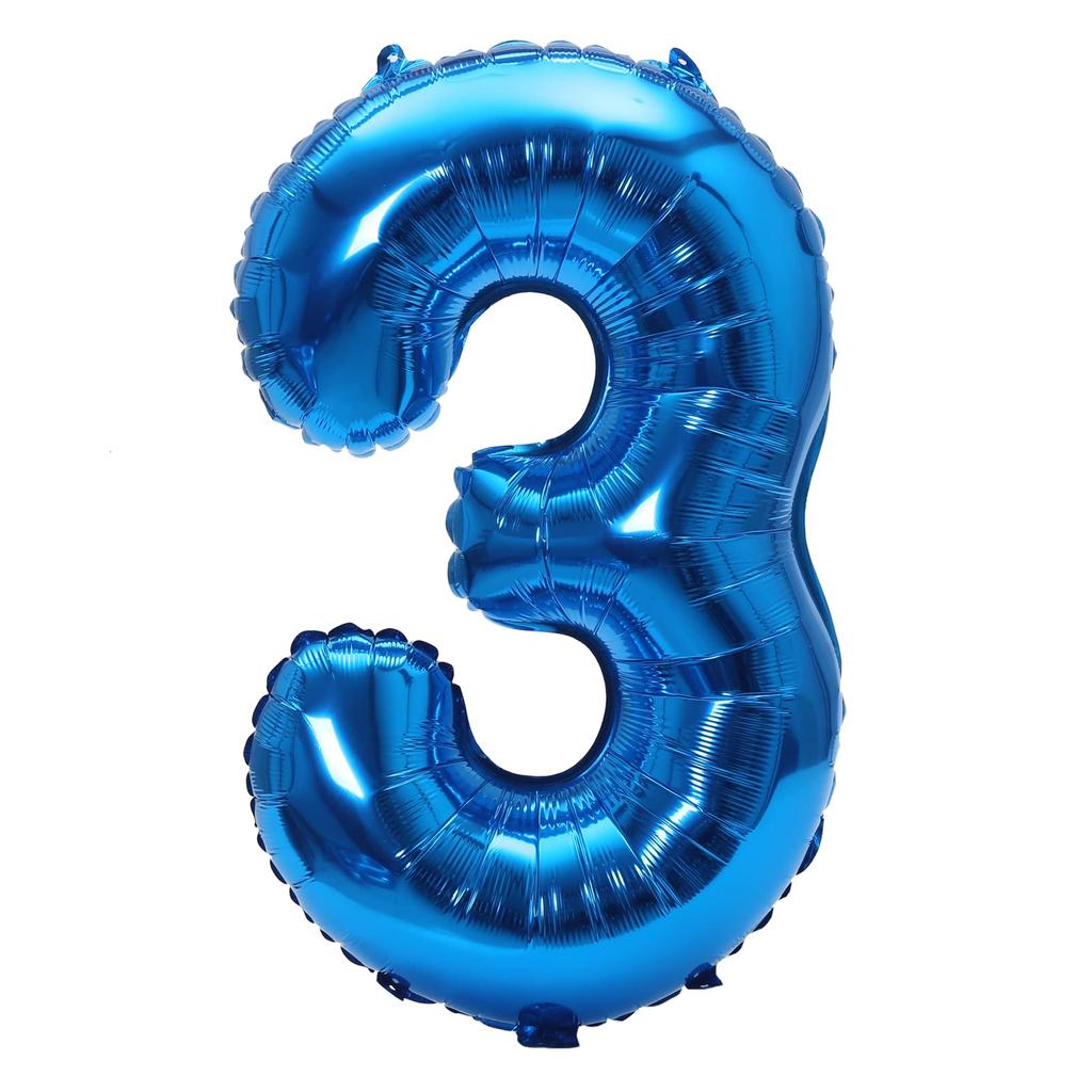 32inch Blue Number Foil Balloon 0-9 for Birthday Party Decoration Baby Shower Supplie Boy Man Toddler Baby Birthday Decoration