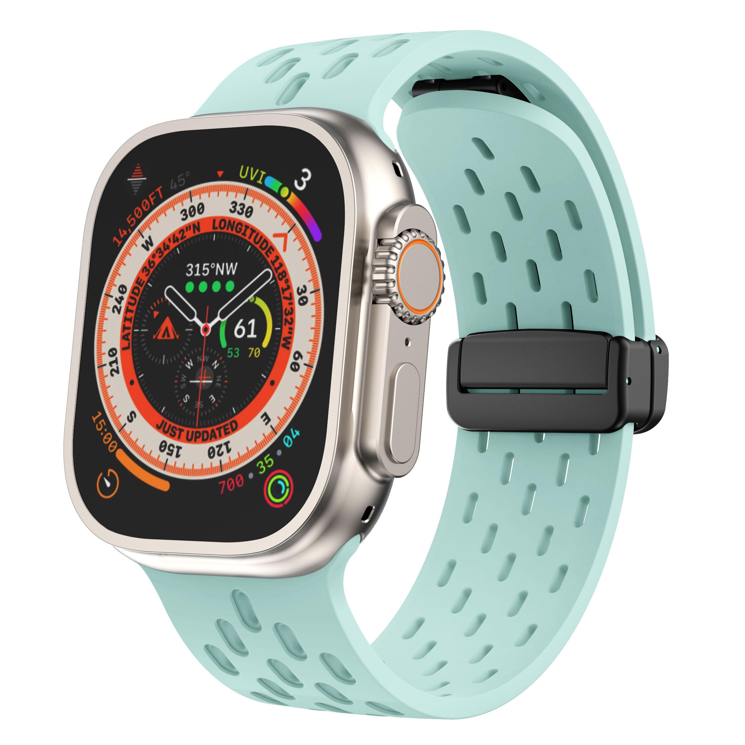 

Magnetic Strap for Apple watch Ultra band 49mm 45mm 44mm 42mm 40mm 41mm Silicone Bracelet Correa iWatch Series 9 8 SE 7 6 5 4 2 38 40 41 mm