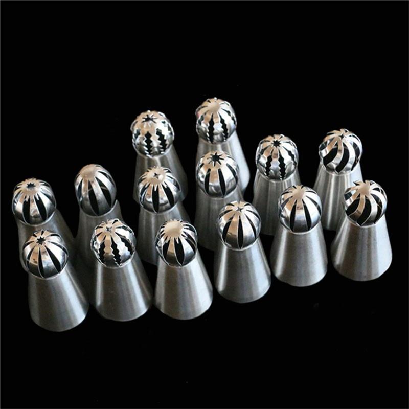 New 14pcs Home DIY Flower Cup Ice Cream Mold Cake Decorating Pastry Nozzles Tools