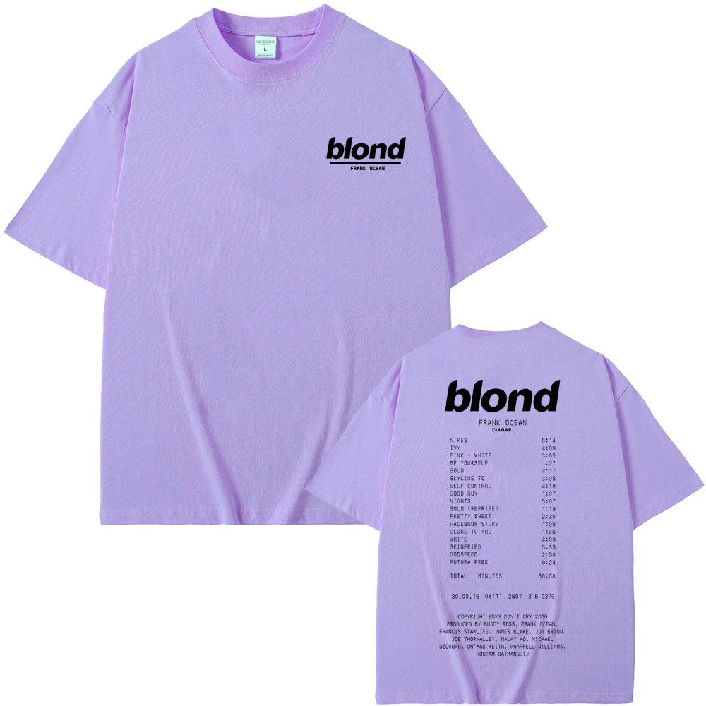 Rapper Frank Oversized T-shirts Blond Graphic Tshirt Ocean Hip Hop T Shirt Unisex Fashion Short Sleeve Tees Male Vintage Streetwear