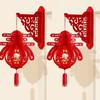 Felt Spring Festival Lantern Red New Year Hanging Ornament 2027 Hanging Sheep Lantern  Wedding