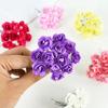 144/720PCS Mini Artificial Rose Bouquet Red Pink Paper Fake Flower DIY Wreath Gift Scrapbooking Craft Decor Wedding Party Supply