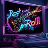 Neon Rock Elektrische Gitarre Wandteppich Wohnzimmer Sofa Hintergrund Musikstudio Thema Bar Dekoration
